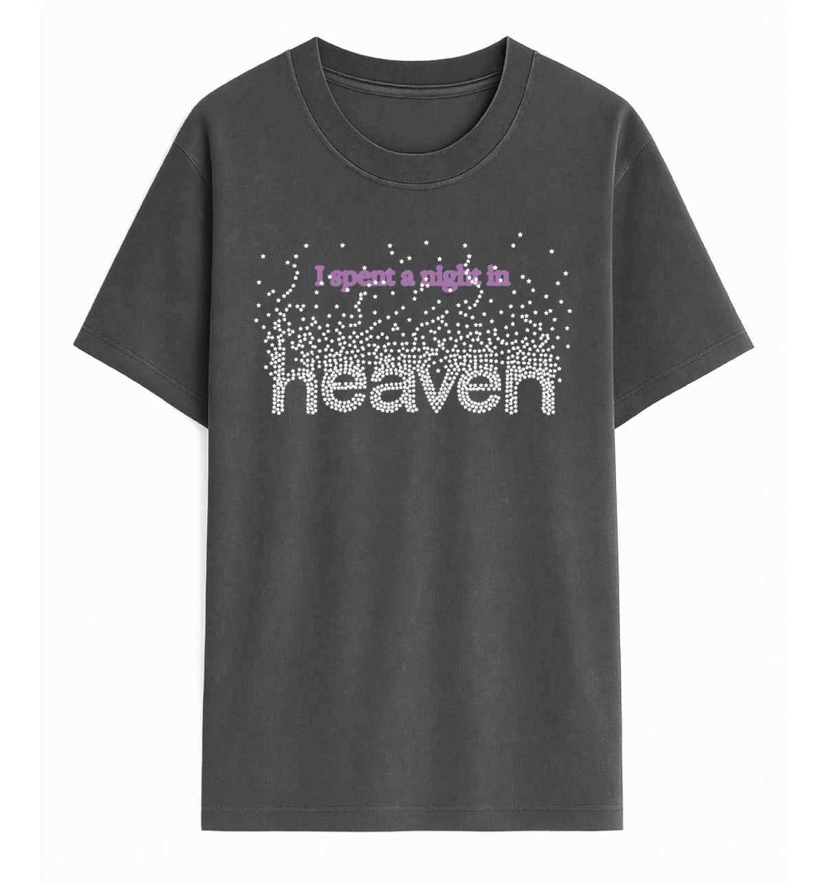 "I spent a night in heaven" Grey Tee